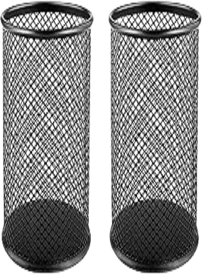 Generic Metal Mesh Pen Holder (2 Pieces, Black)
